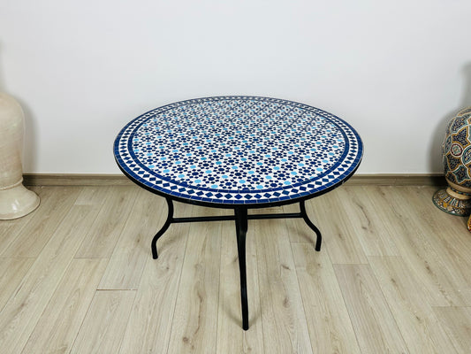 Azure Star Mosaic Table