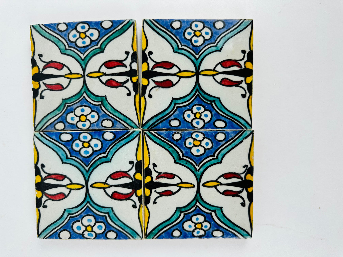 Hand-Painted Moroccan Bloom Tile