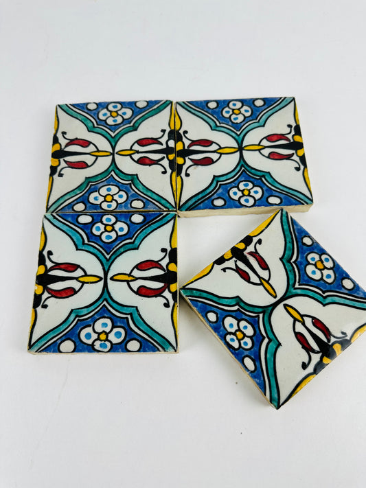 Hand-Painted Moroccan Bloom Tile