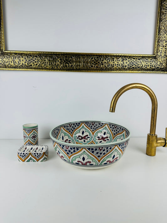 Colorburst Brilliance: Handmade Multicolor Ceramic Sink