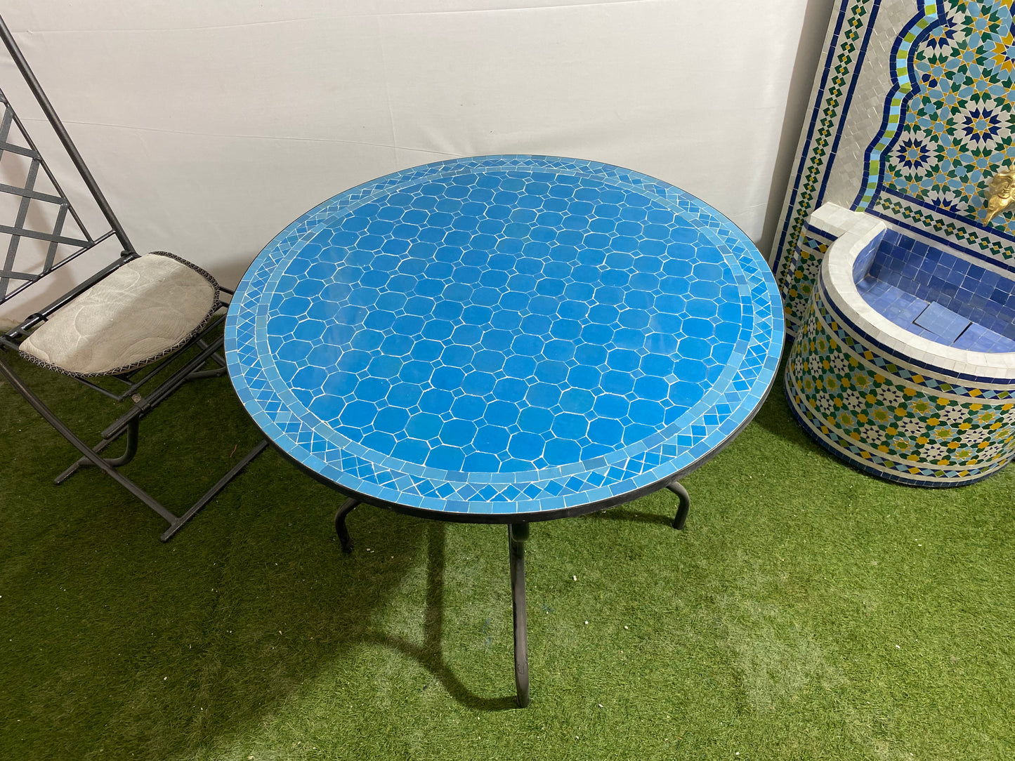 Azure Serenity Mosaic Table