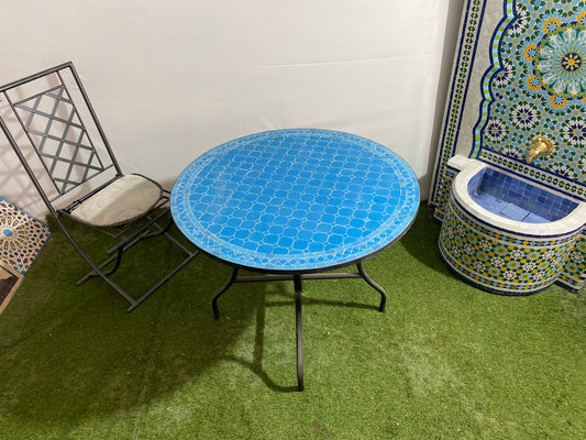 Azure Serenity Mosaic Table