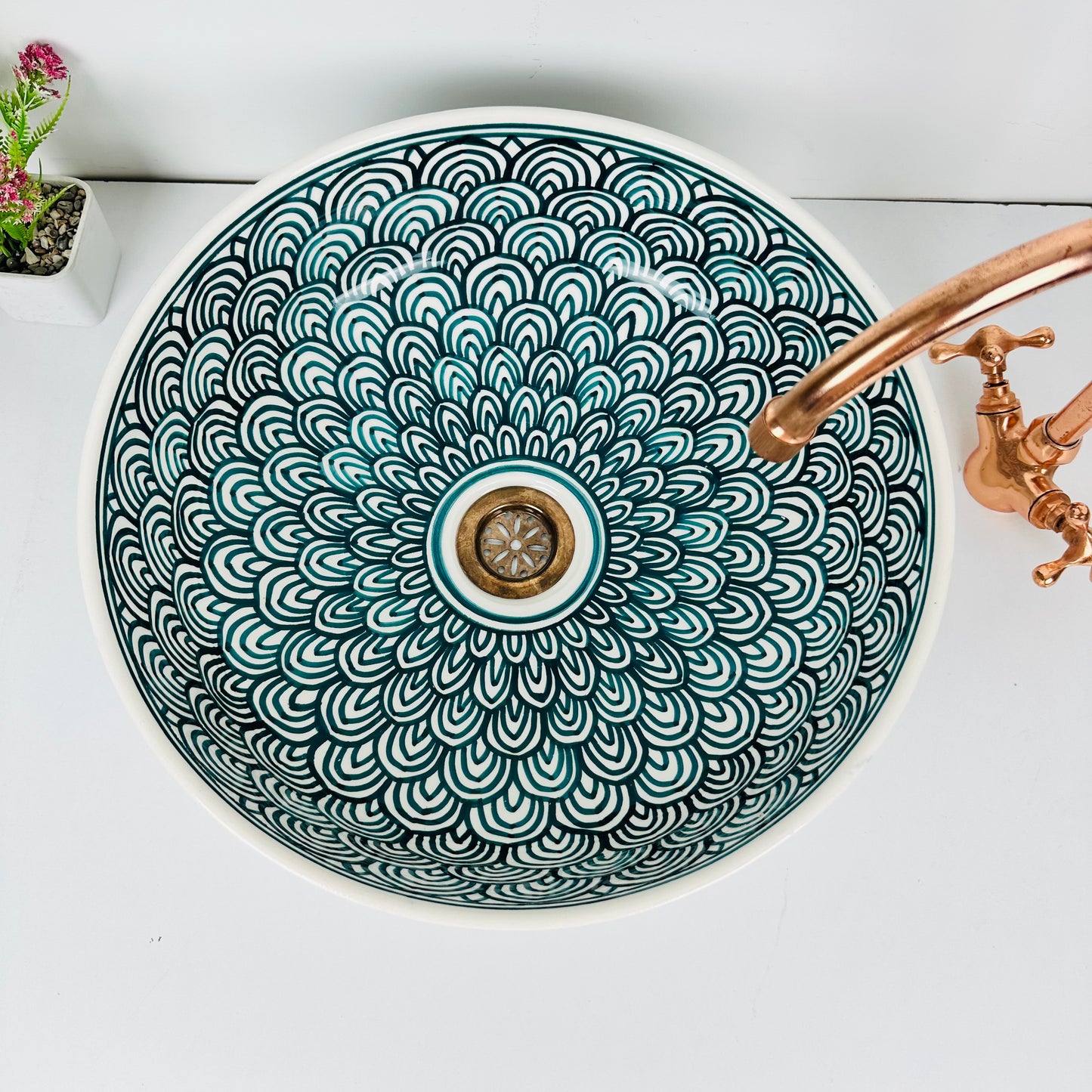 Oceanic Tranquility: Handcrafted Ceramic Sink 100% handmade