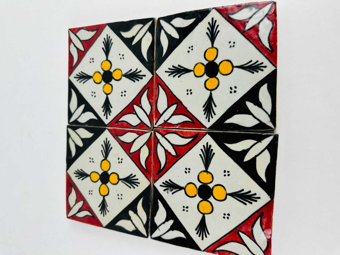 Hand-Painted Moroccan Bold Contrast Tile