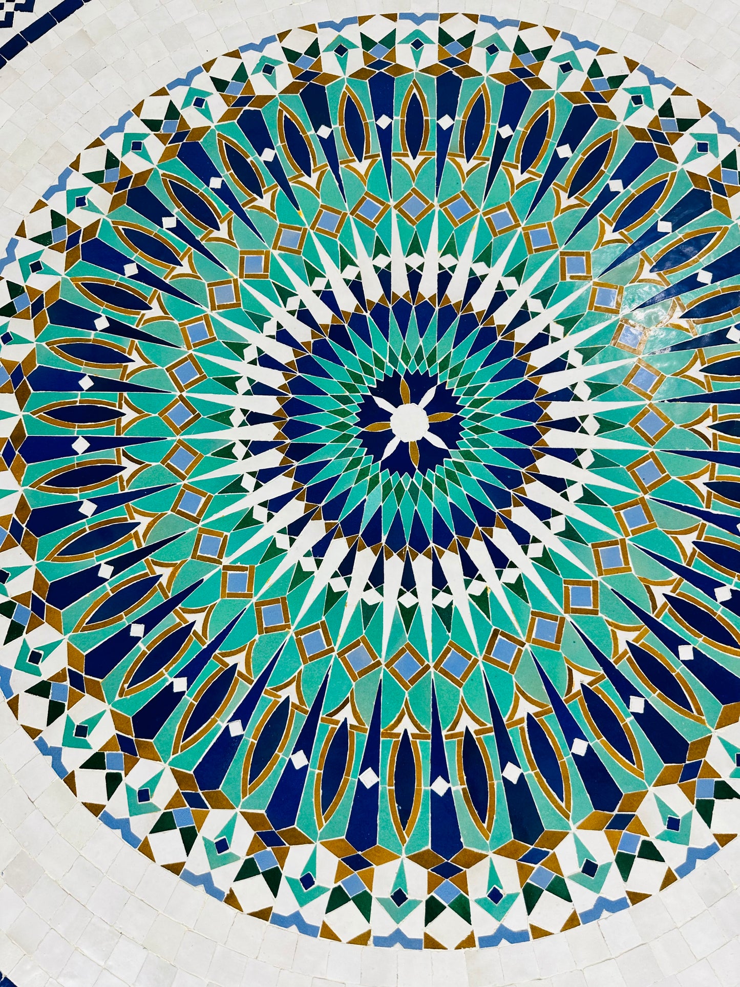 Emerald Radiance Mosaic Table