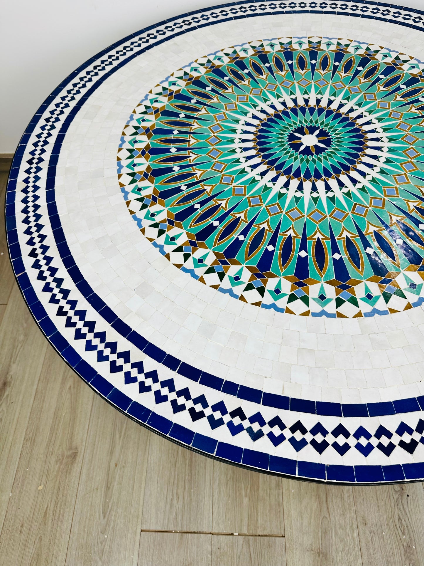 Emerald Radiance Mosaic Table