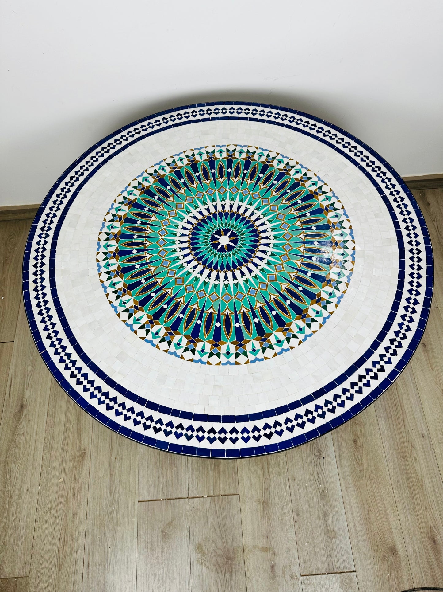 Emerald Radiance Mosaic Table