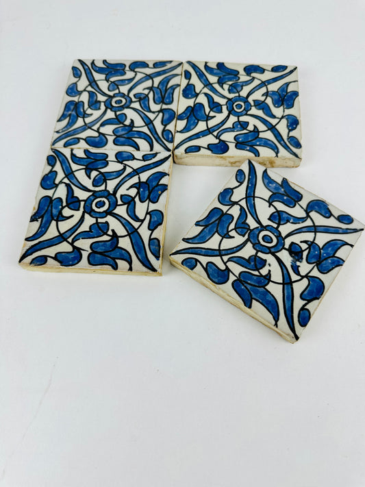 Handmade Moroccan Zellige Tiles – Sapphire Vine Collection