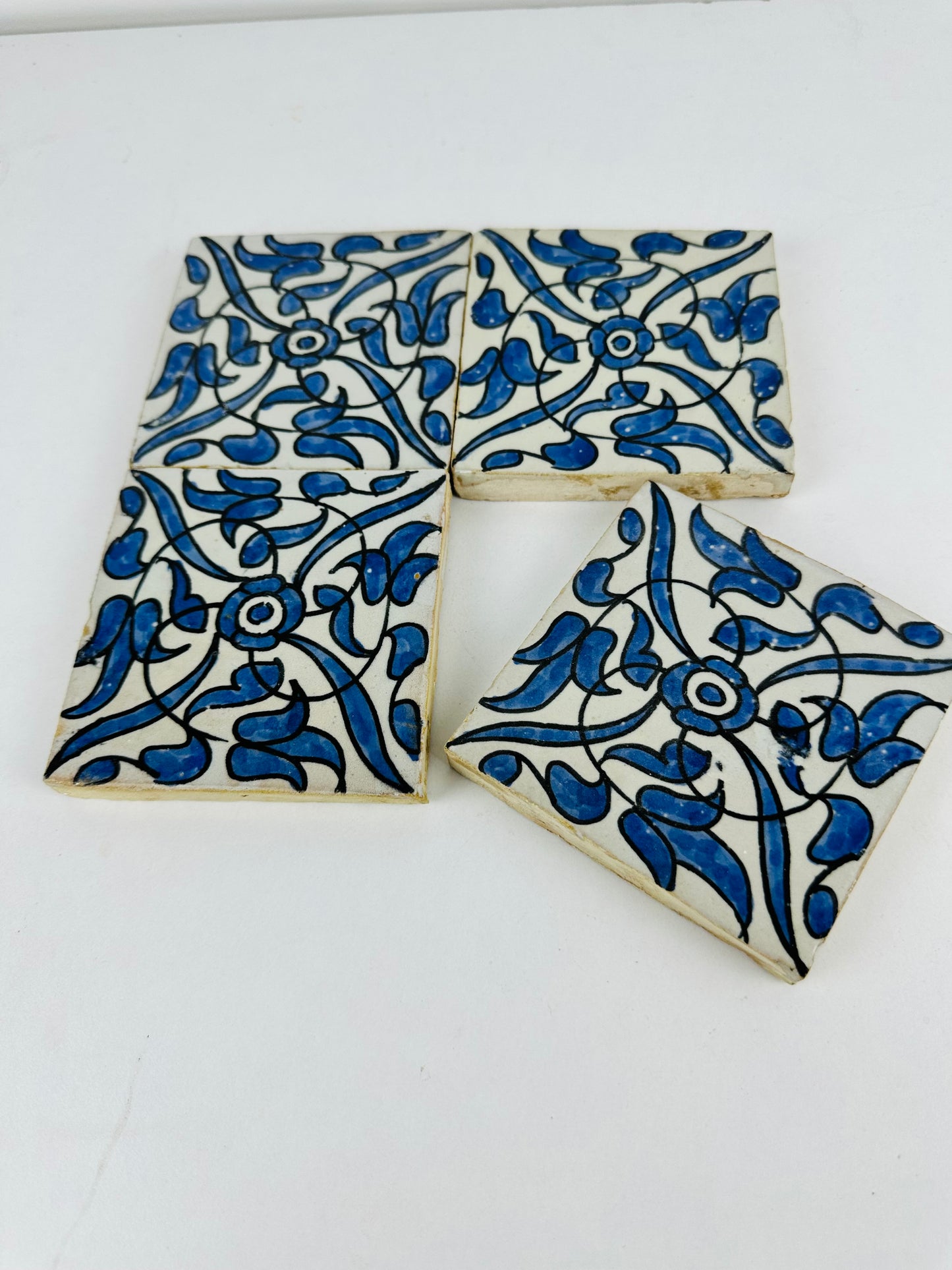 Handmade Moroccan Zellige Tiles – Sapphire Vine Collection