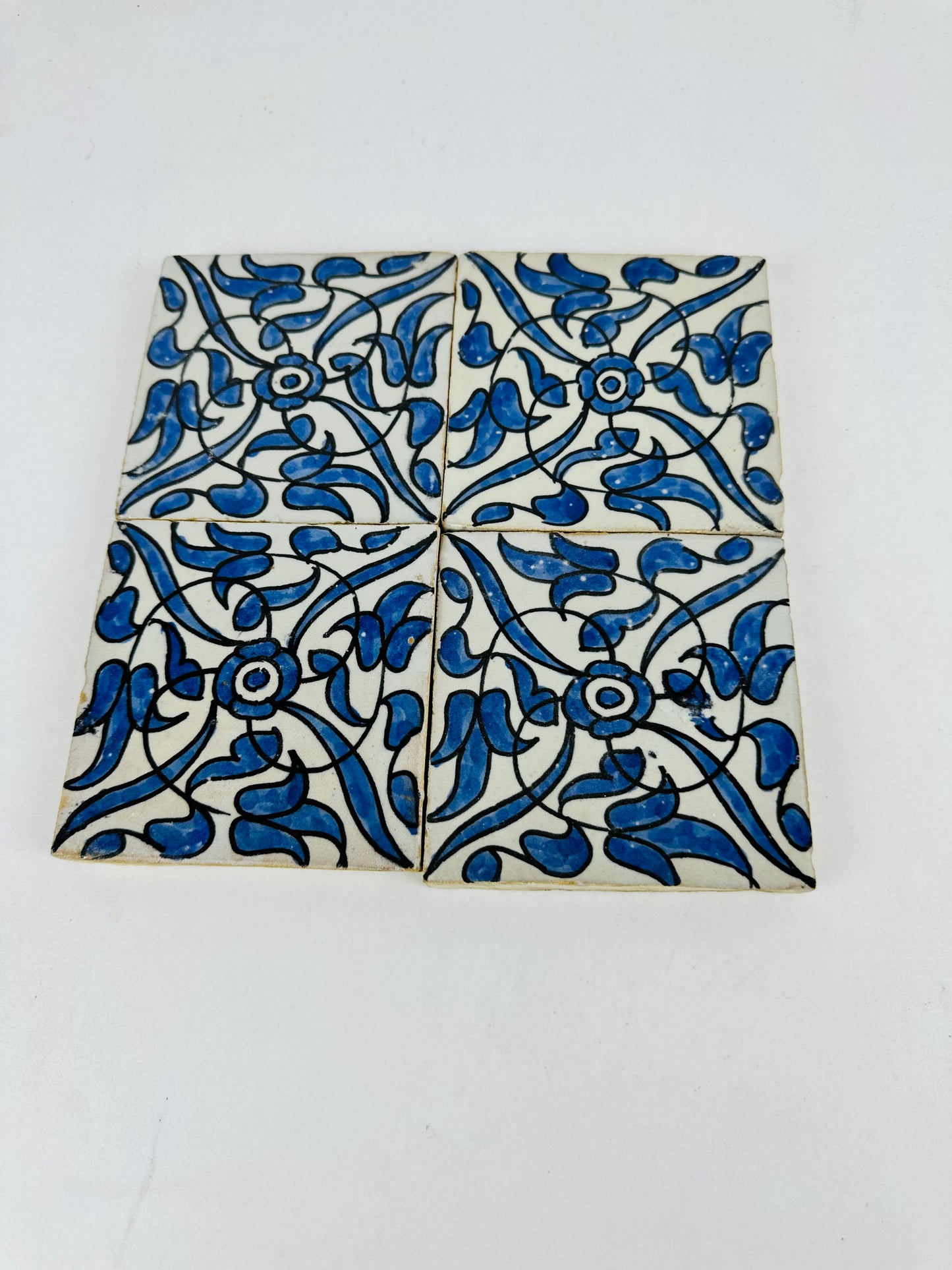 Handmade Moroccan Zellige Tiles – Sapphire Vine Collection