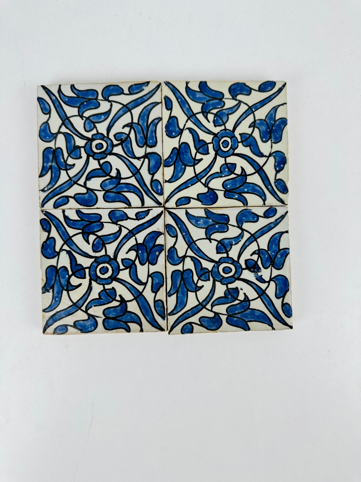 Handmade Moroccan Zellige Tiles – Sapphire Vine Collection