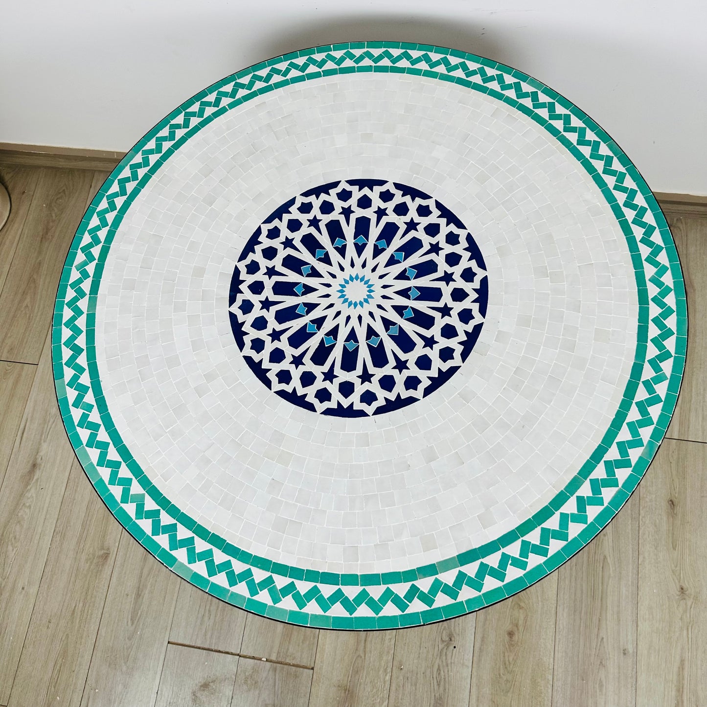 Serene Elegance Mosaic Table