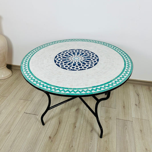 Serene Elegance Mosaic Table