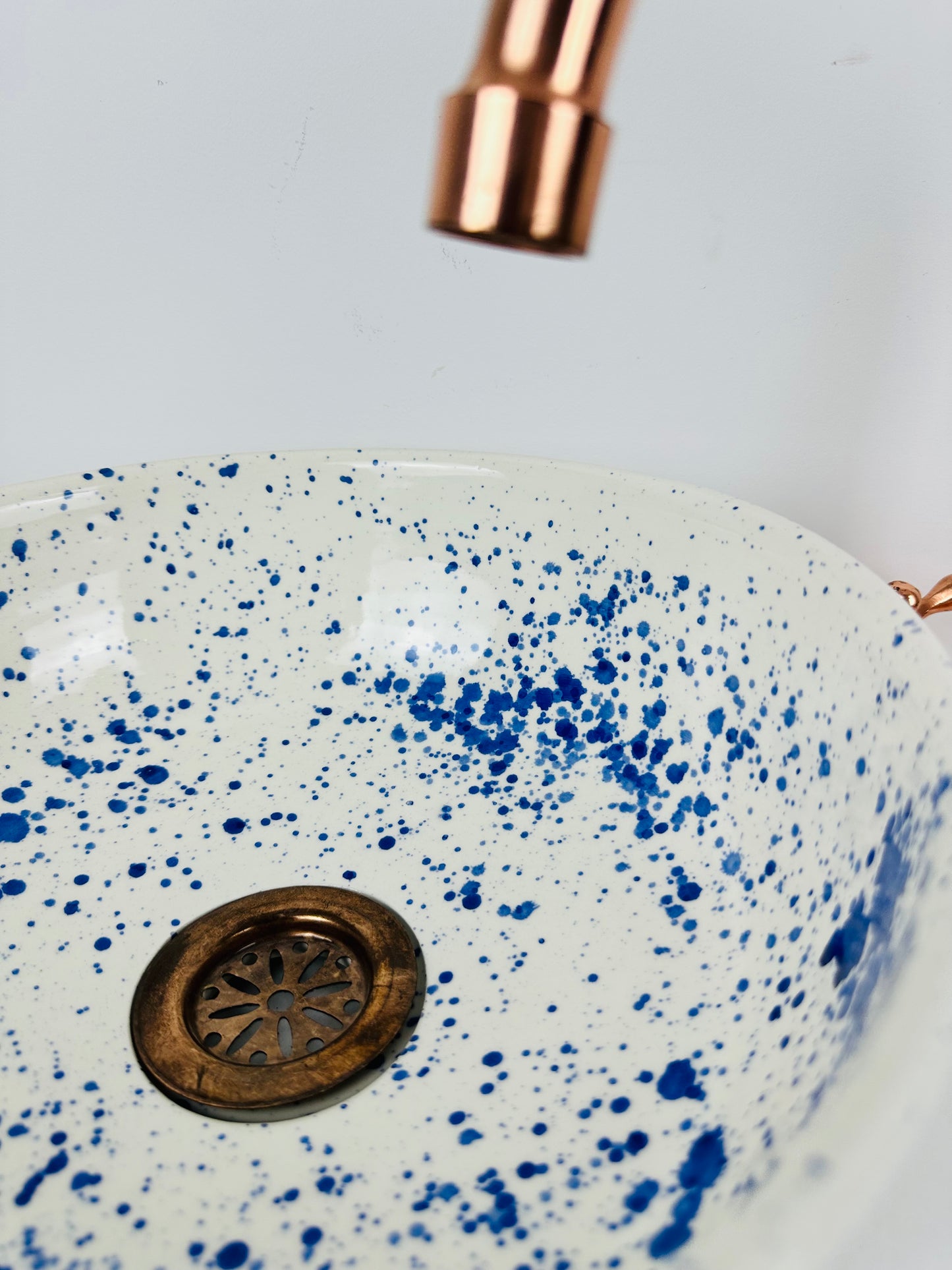 Sky Drops: Handcrafted Ceramic Sink hand painted in modern style