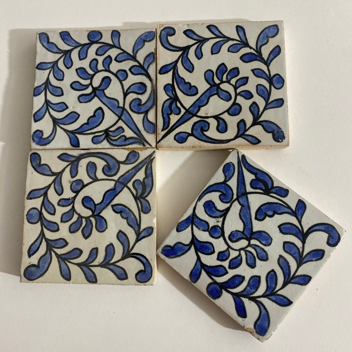 Kitchen Ceramic tiles Hand painted backsplash tiles 4"x4" 100% Handmade for Bathroom built with mid century modern styling pool, remodeling