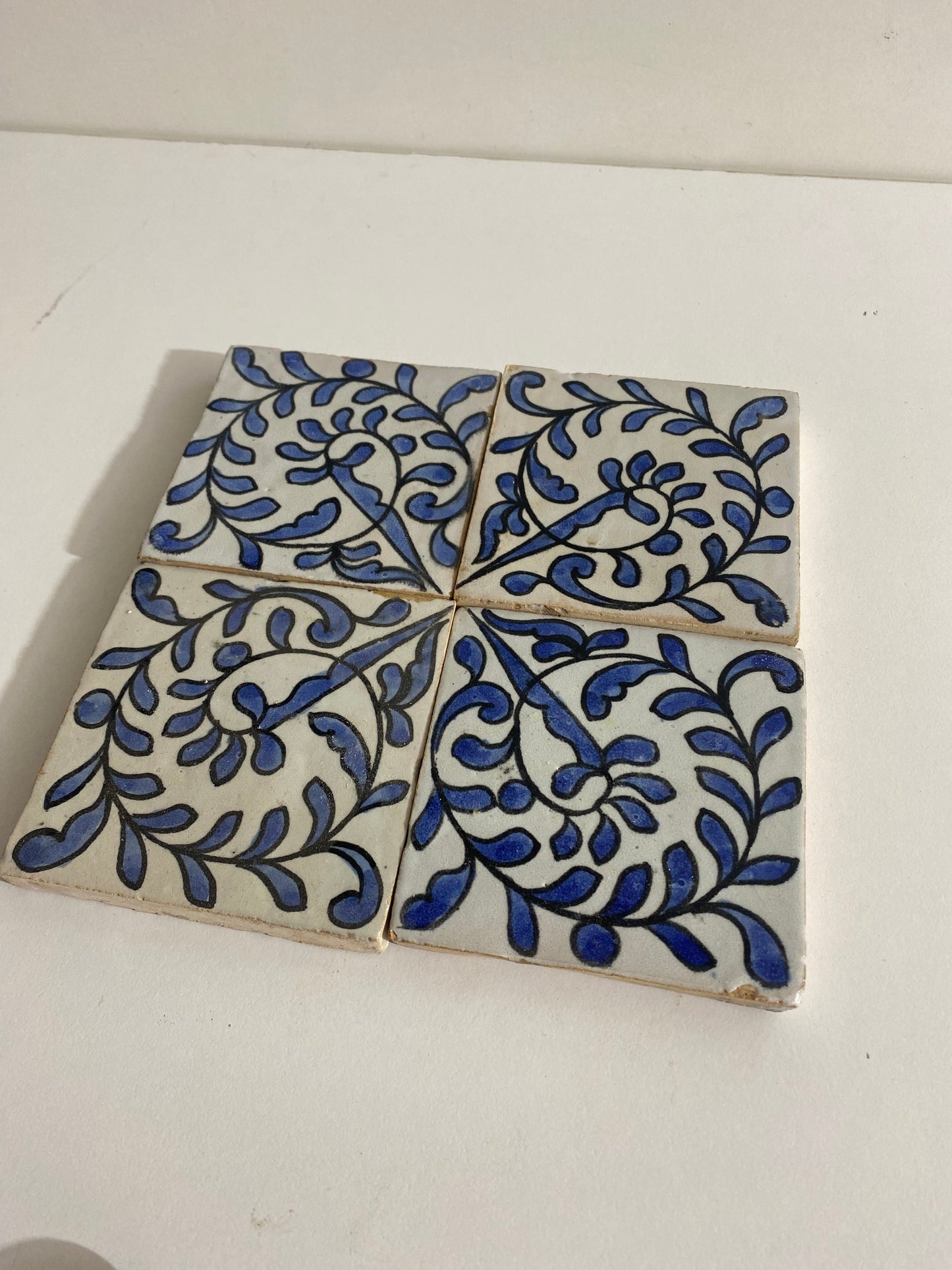 Kitchen Ceramic tiles Hand painted backsplash tiles 4"x4" 100% Handmade for Bathroom built with mid century modern styling pool, remodeling