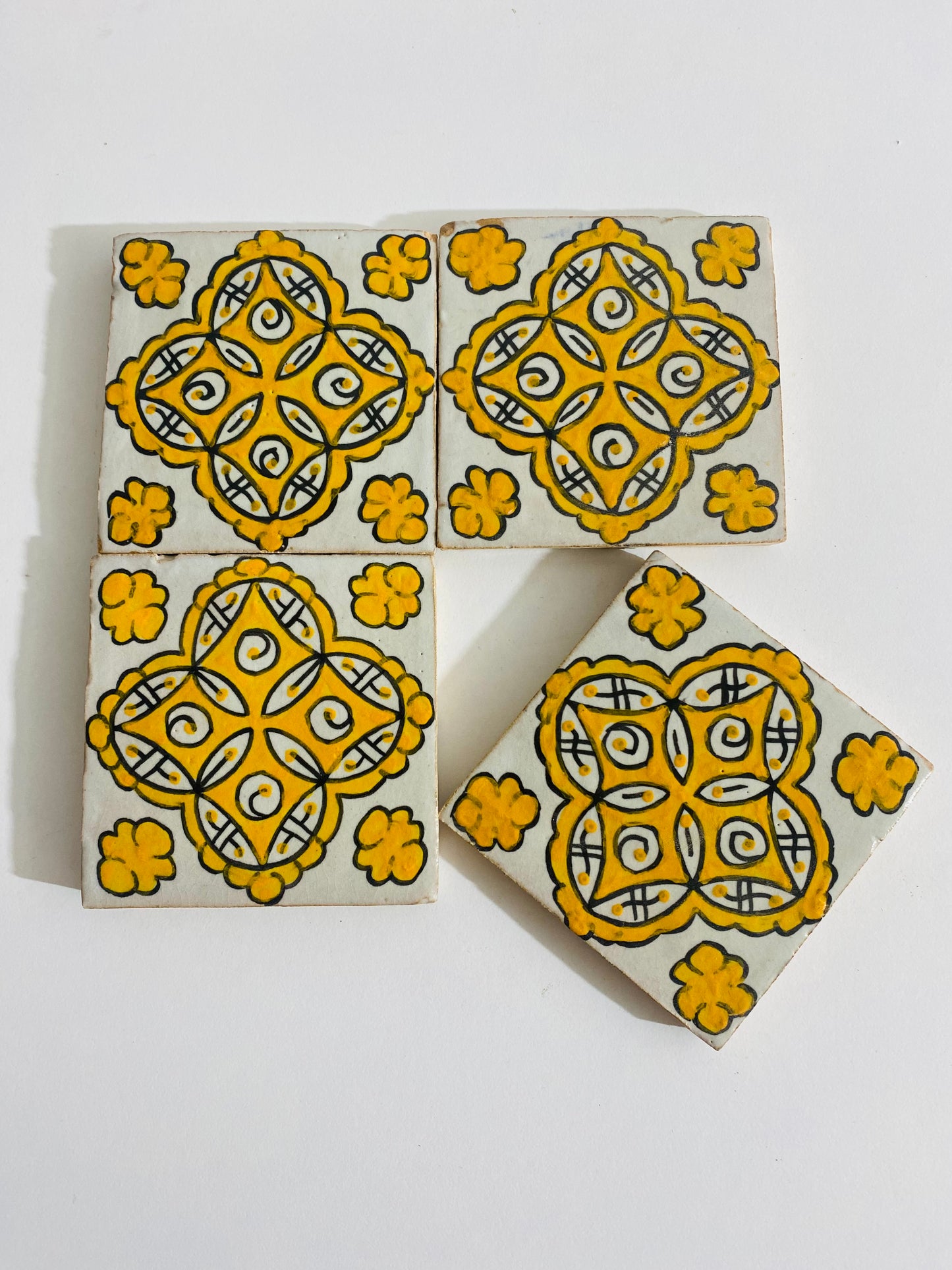 Hand-Painted Moroccan Sunshine Tile