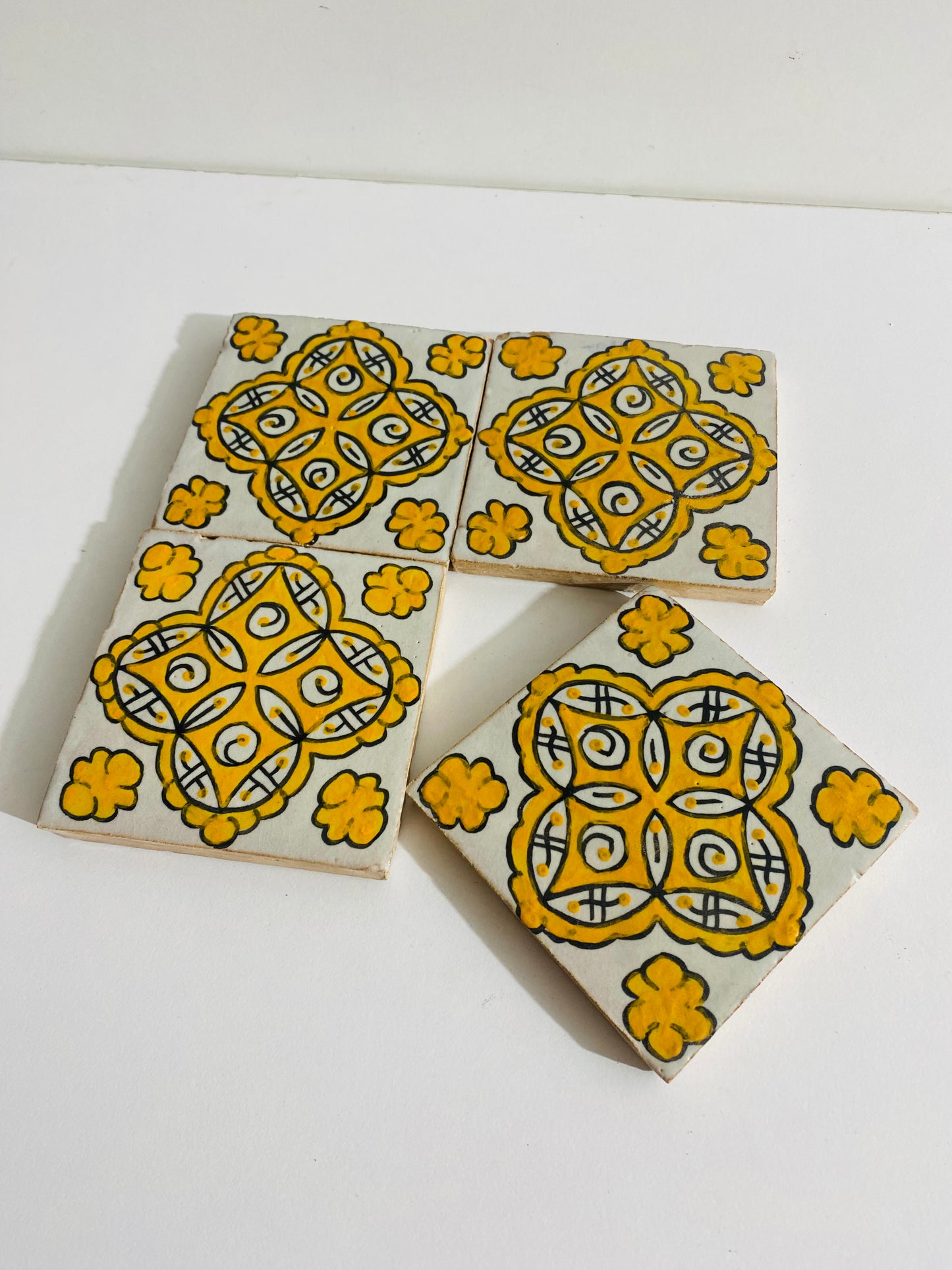 Hand-Painted Moroccan Sunshine Tile