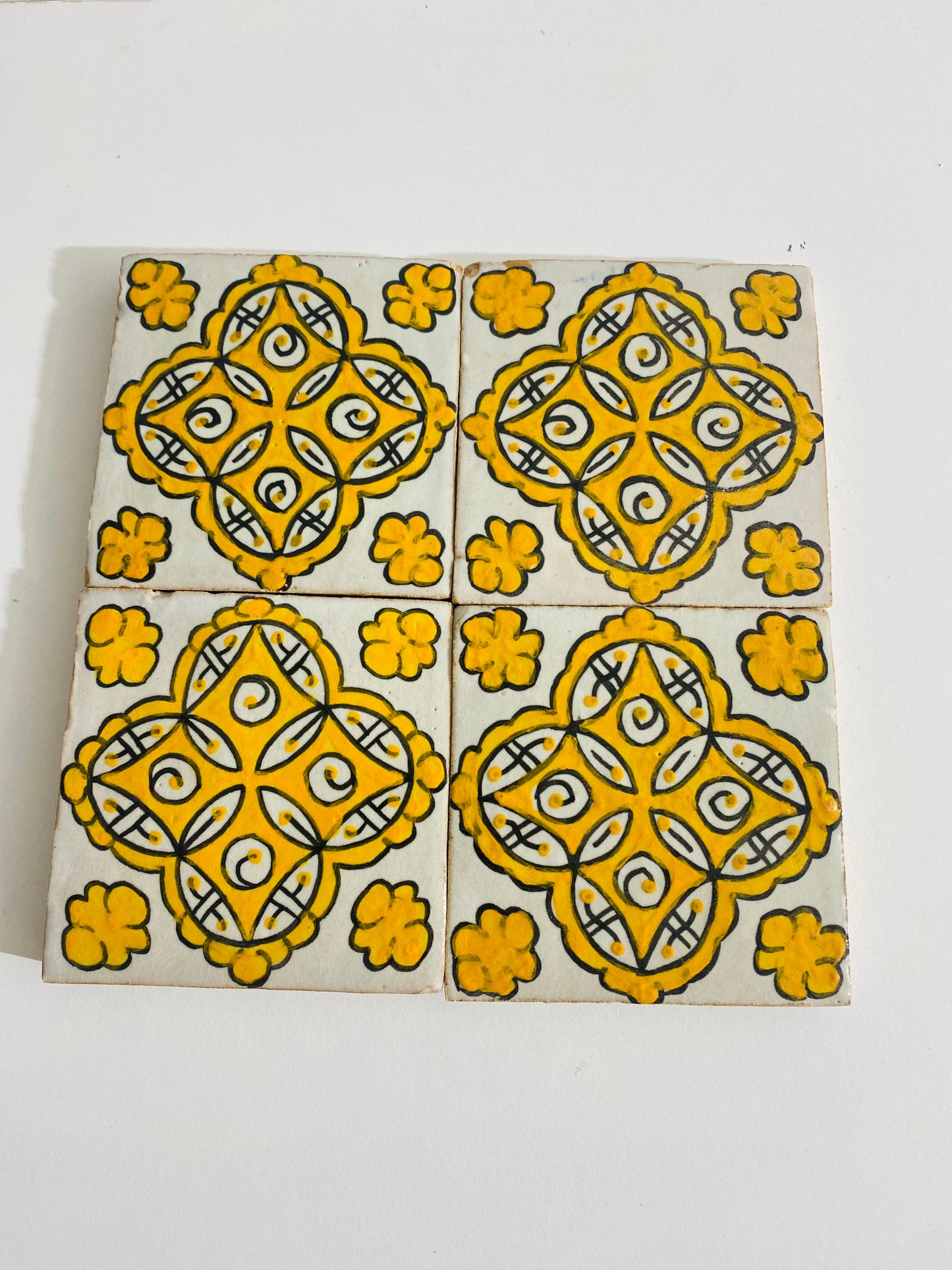 Hand-Painted Moroccan Sunshine Tile