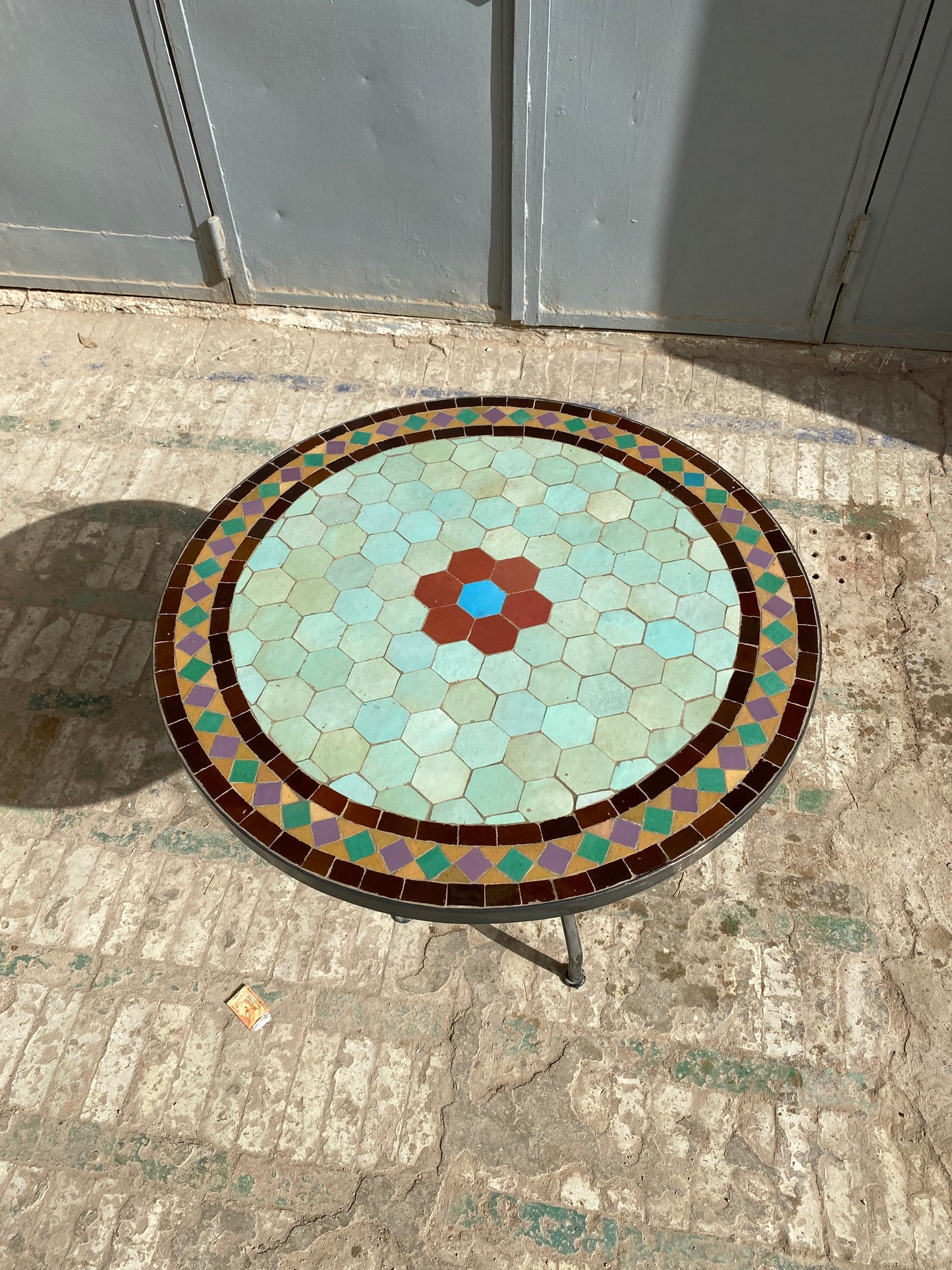 Serene Mint Green Mosaic Table