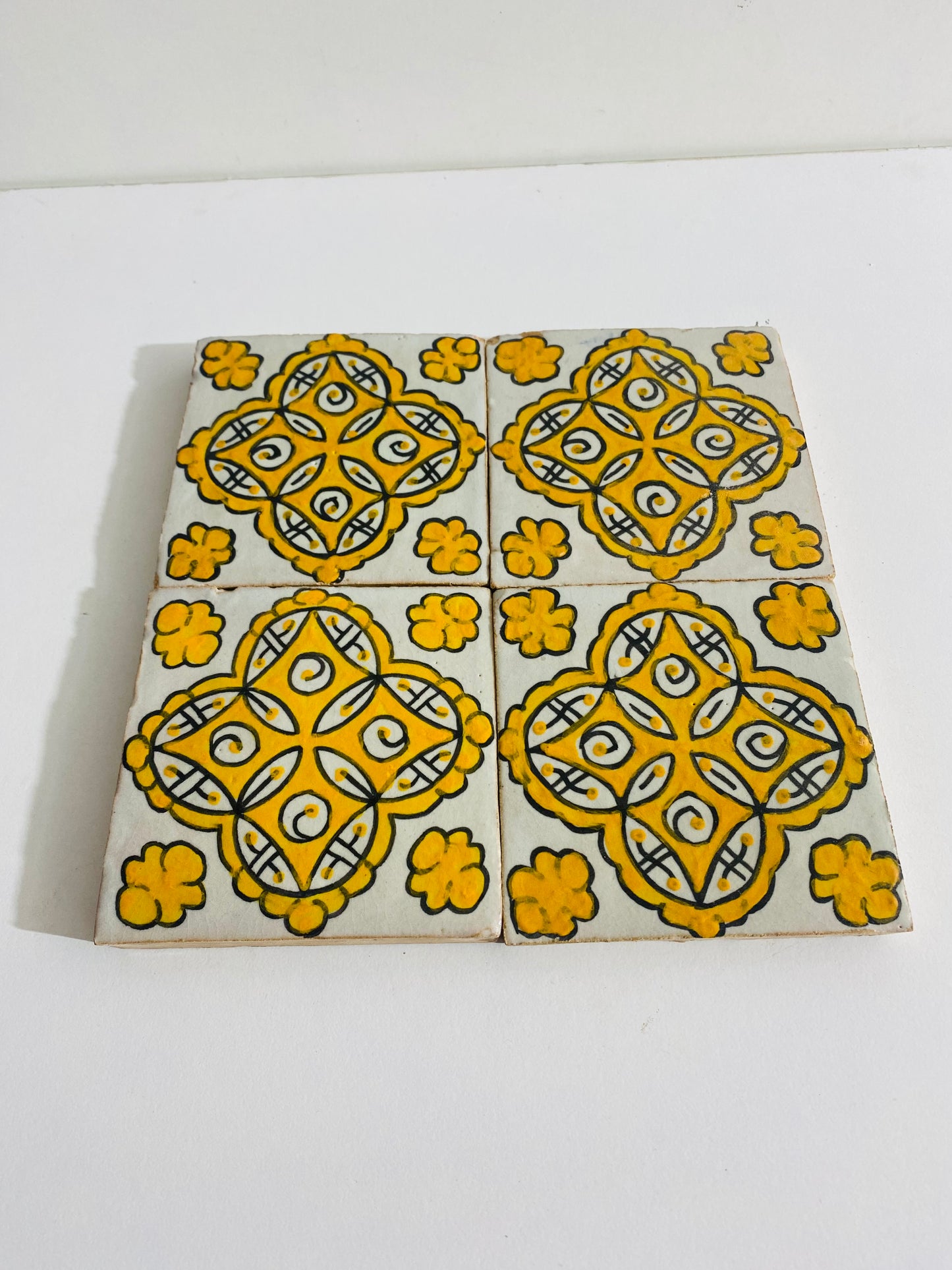 Hand-Painted Moroccan Sunshine Tile