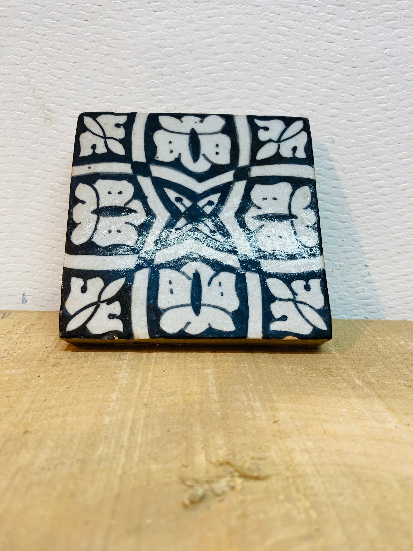 Monochrome Bloom Moroccan Zellige Tile