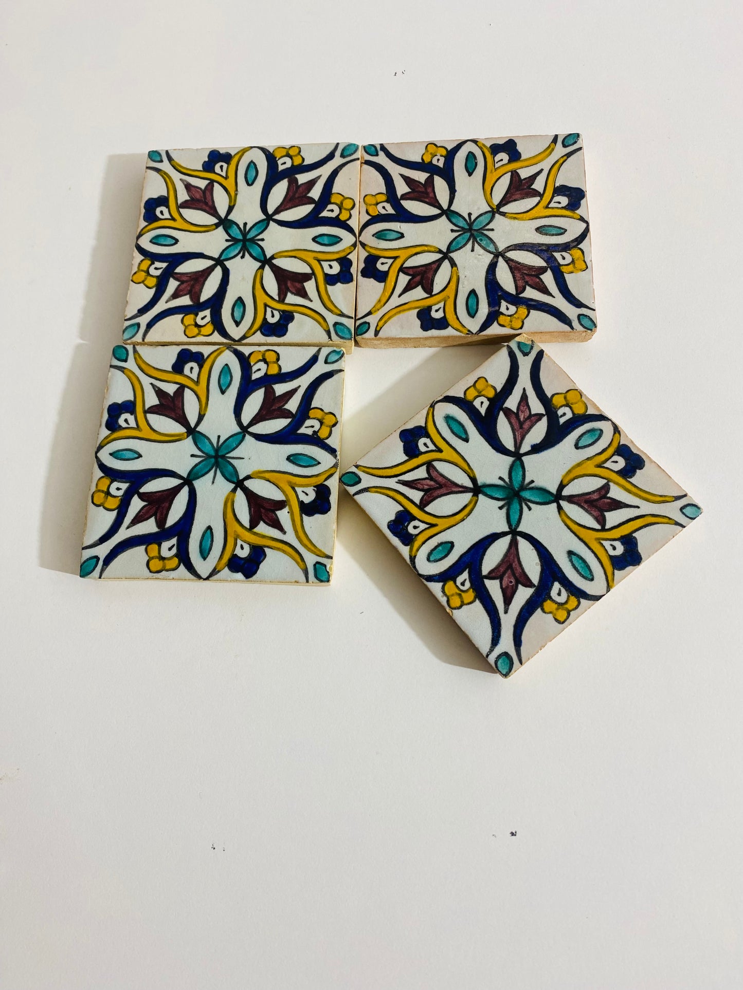 Hand-Painted Moroccan Floral Harmony Tile