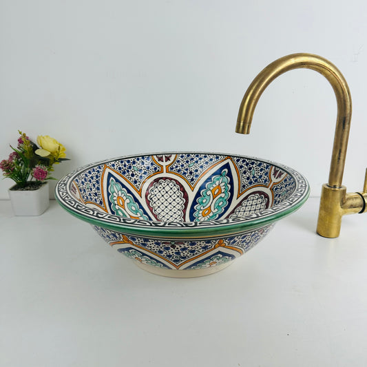 Versatile Harmony: Handcrafted Ceramic Sink with Diverse Shapes, Designs, and Colors