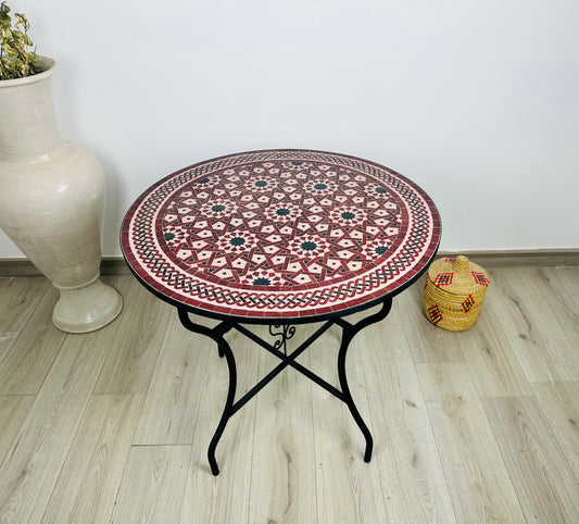 Andalusian Crimson Mosaic Table