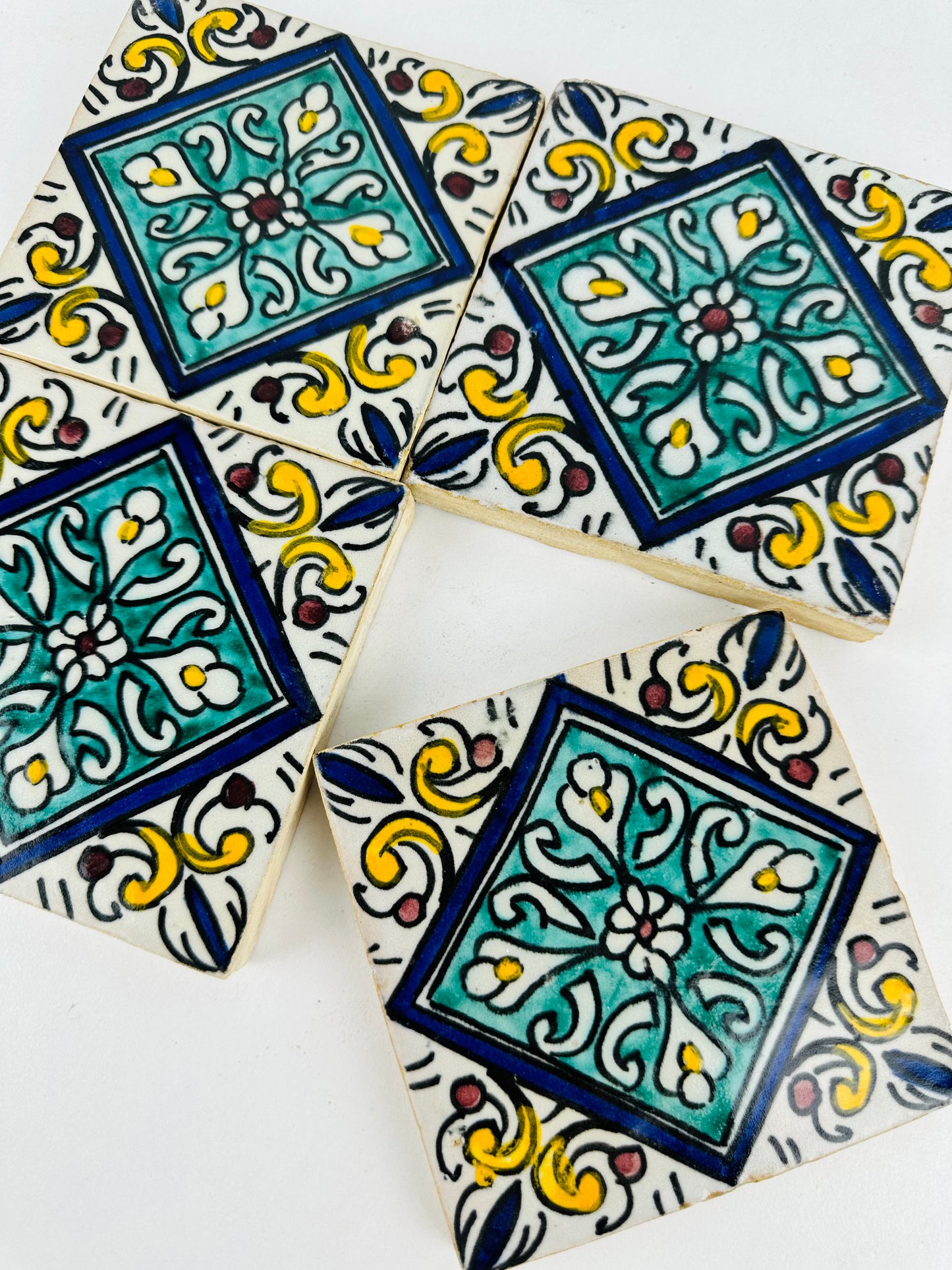 Emerald Bloom Moroccan Zellige Tiles