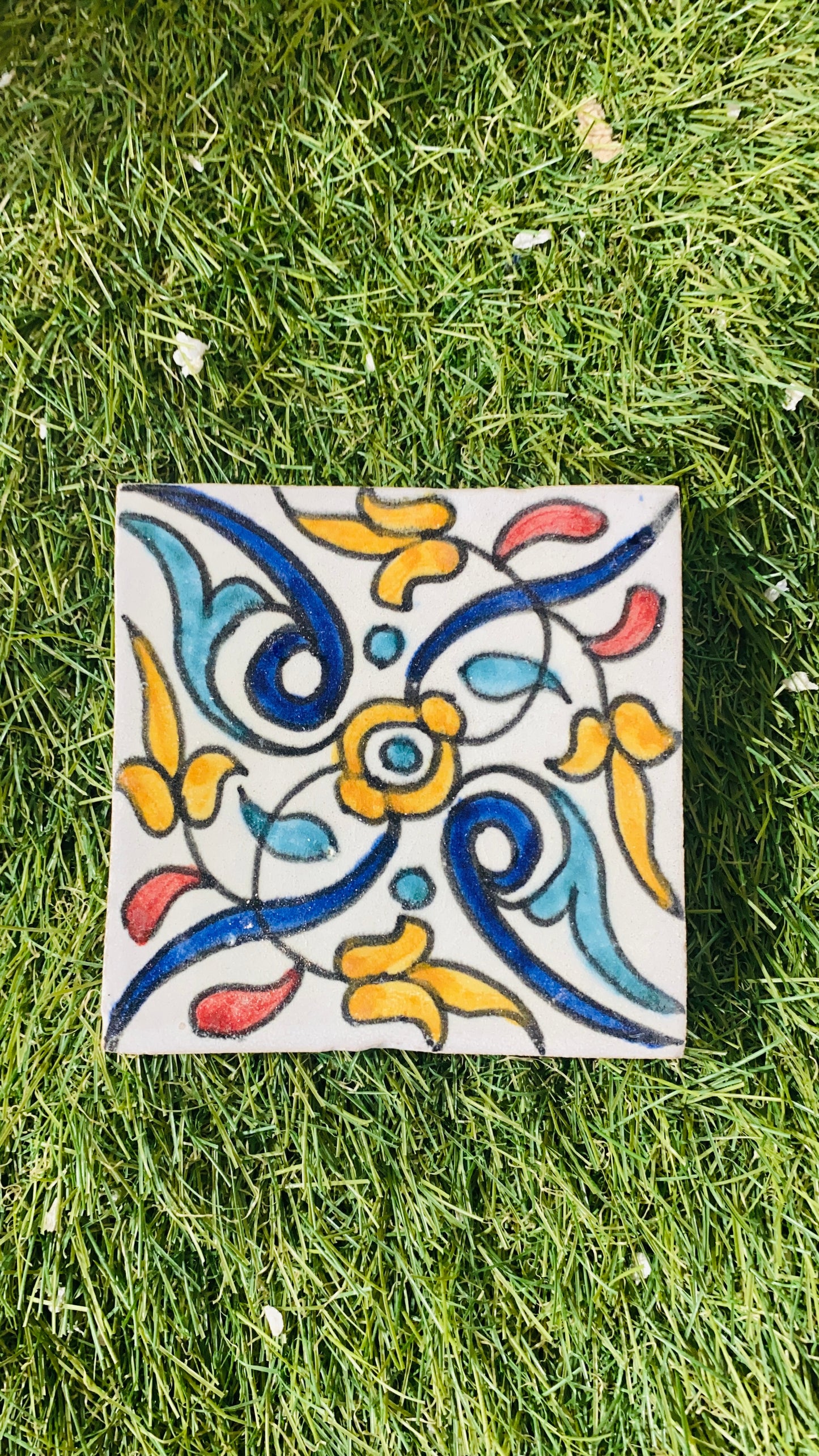 Floral Harmony Moroccan Zellige Tile