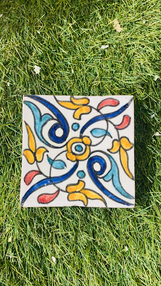 Floral Harmony Moroccan Zellige Tile