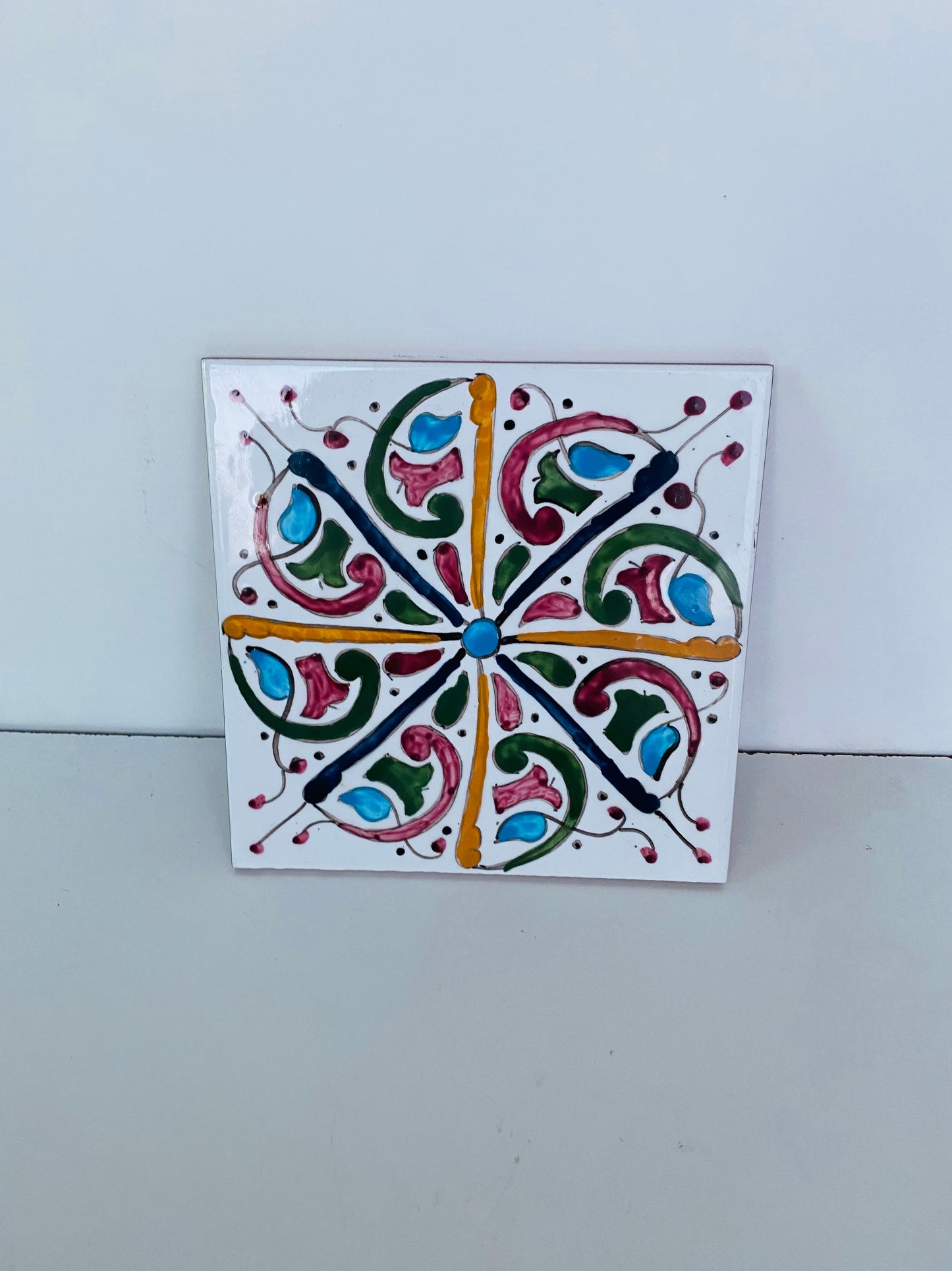 Floral Radiance Moroccan Zellige Tile