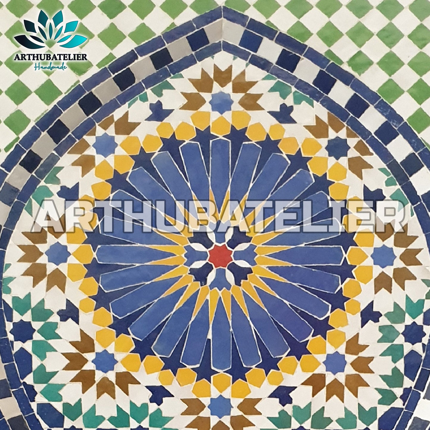 Handcrafted Moroccan Zellige Fountain – Traditional Mosaic Design