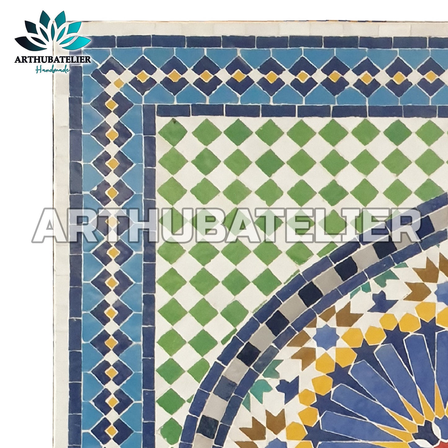 Handcrafted Moroccan Zellige Fountain – Traditional Mosaic Design