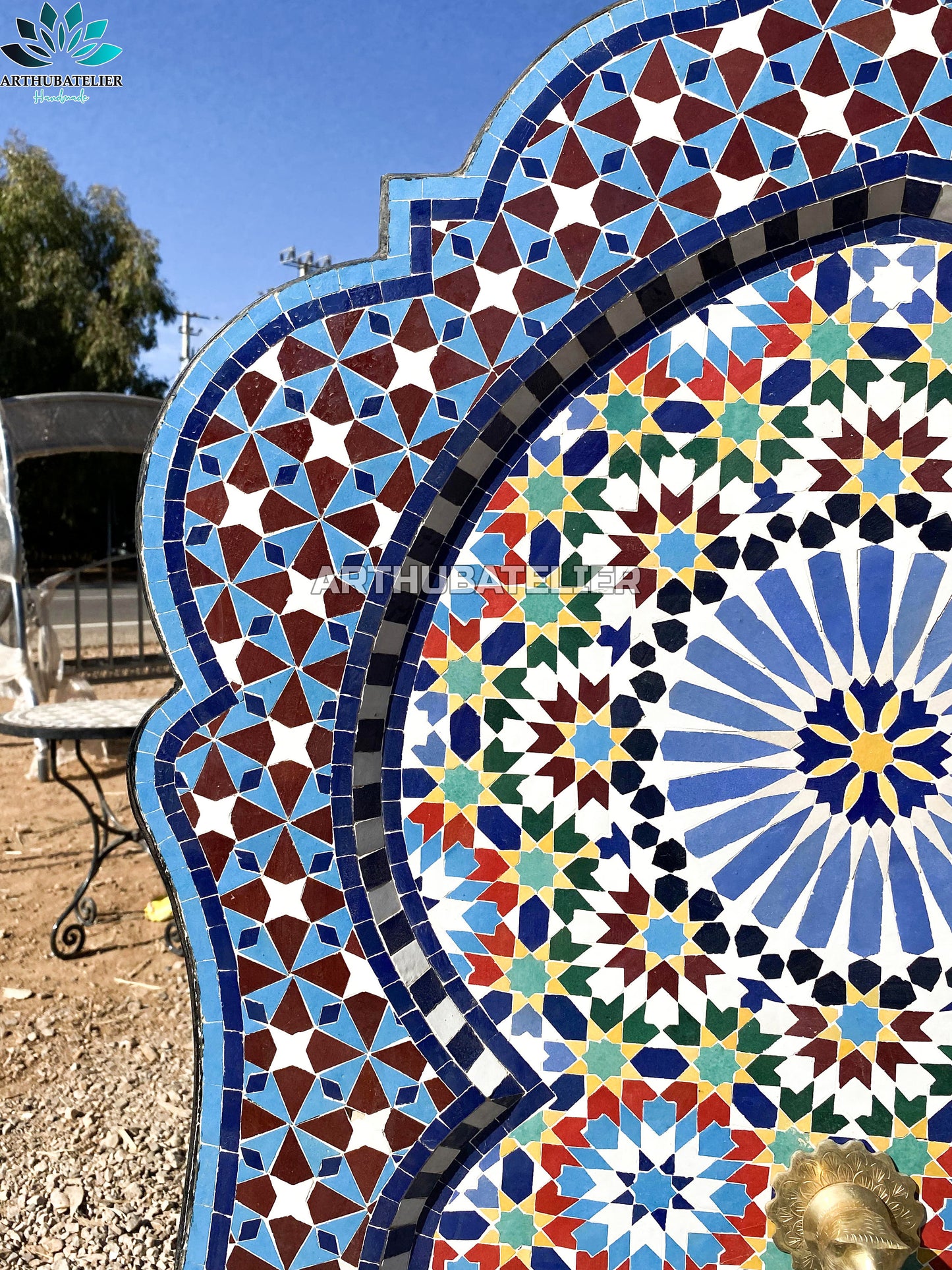 Moroccan Handcrafted Zellige Mosaic Fountain – A Timeless Outdoor & Indoor Masterpiece