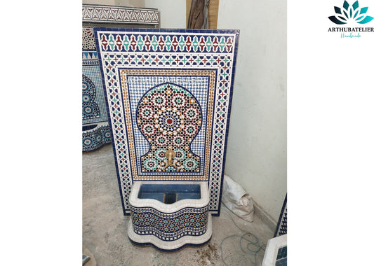Andalusian Mosaic Moroccan Fountain – A Timeless Masterpiece